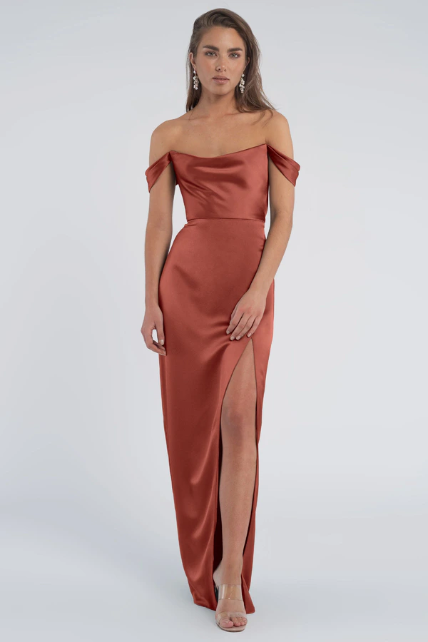 Sawyer English Rose Pink bridesmaid dress by Jenny Yoo — front Sawyer English Rose Pink bridesmaid dress by Jenny Yoo — front