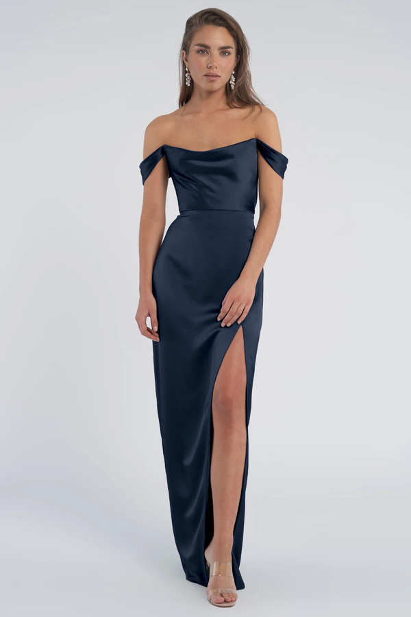 Sawyer French Blue Navy bridesmaid dress by Jenny Yoo — front Sawyer French Blue Navy bridesmaid dress by Jenny Yoo — front