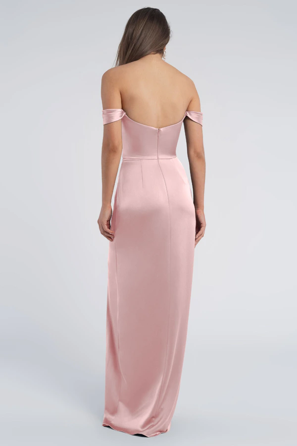 Sawyer Powder Pink Pink bridesmaid dress by Jenny Yoo — back Sawyer Powder Pink Pink bridesmaid dress by Jenny Yoo — back