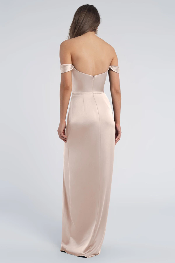 Sawyer Prosecco Champagne bridesmaid dress by Jenny Yoo — back Sawyer Prosecco Champagne bridesmaid dress by Jenny Yoo — back