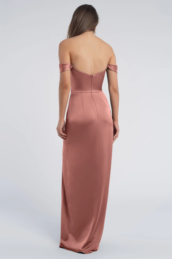 Sawyer Wild Rose Pink bridesmaid dress by Jenny Yoo — back Sawyer Wild Rose Pink bridesmaid dress by Jenny Yoo — back