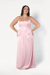 Selena Blush Pink Bridesmaid Dress by TH&TH curve-front