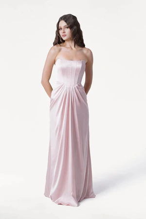 Selena Blush Pink Bridesmaid Dress by TH&TH front