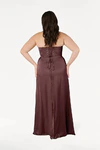 Selena Chocolate Brown Bridesmaid Dress by TH&TH curve-back
