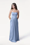 Selena Dusty Blue Bridesmaid Dress by TH&TH front