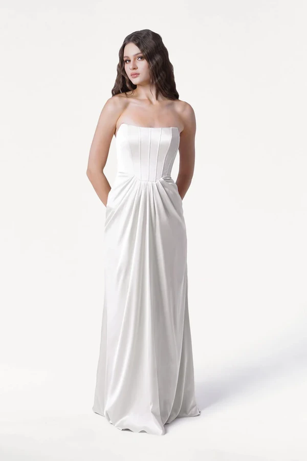 Selena Ivory Bridesmaid Dress by TH&TH front Selena Ivory Bridesmaid Dress by TH&TH front