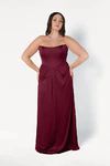 Selena Merlot Bridesmaid Dress by TH&TH curve-front