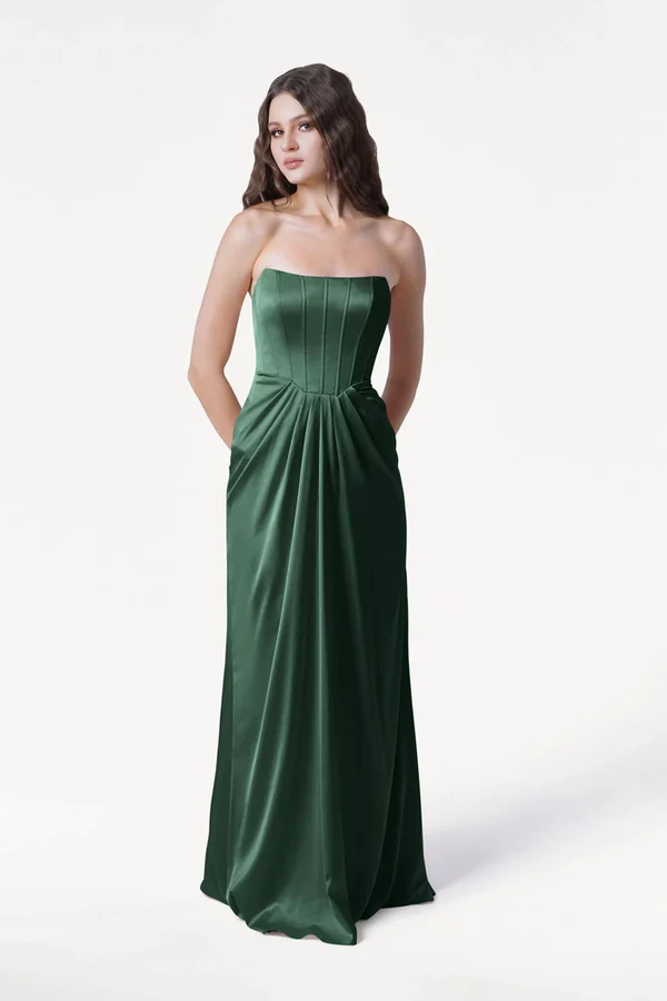 Selena Olive Grove Bridesmaid Dress by TH&TH front Selena Olive Grove Bridesmaid Dress by TH&TH front