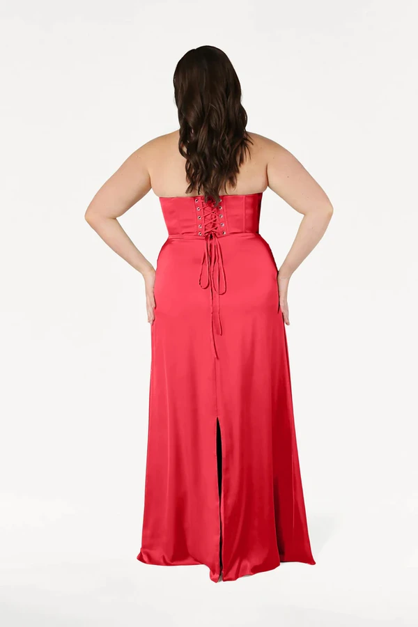 Selena Ruby Bridesmaid Dress by TH&TH curve-back Selena Ruby Bridesmaid Dress by TH&TH curve-back