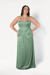 Selena Sage Green Bridesmaid Dress by TH&TH curve-front