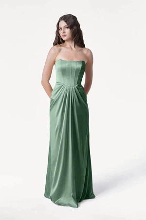 Selena Sage Green Bridesmaid Dress by TH&TH front