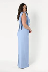 Valentina Blue Bridesmaid Dress by TH&TH – Curve Front