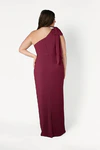 Valentina Burgundy Bridesmaid Dress by TH&TH – Curve Back