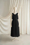 Athena junior bridesmaid dress by TH&TH in Black, full-length front view