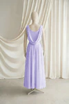 Athena junior bridesmaid dress by TH&TH in Lilac Mist, full-length back view