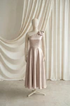 Mara junior bridesmaid dress by TH&TH in Champagne Sky, full-length front view