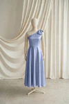 Mara junior bridesmaid dress by TH&TH in French Blue, full-length front view