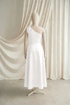 Mara junior bridesmaid dress by TH&TH in Ivory, full-length back view