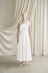 Mara junior bridesmaid dress by TH&TH in Ivory, full-length front view