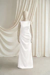 Nala junior bridesmaid dress by TH&TH in Ivory, full-length front view