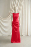 Nala junior bridesmaid dress by TH&TH in Ruby, full-length front view
