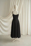 Tilly junior bridesmaid dress by TH&TH in Black, full-length back view