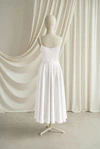 Tilly junior bridesmaid dress by TH&TH in Ivory, full-length back view