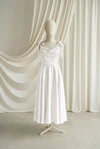 Tilly junior bridesmaid dress by TH&TH in Ivory, full-length front view
