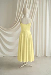 Tilly junior bridesmaid dress by TH&TH in Limoncello, full-length back view