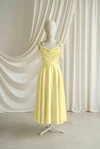 Tilly junior bridesmaid dress by TH&TH in Limoncello, full-length front view
