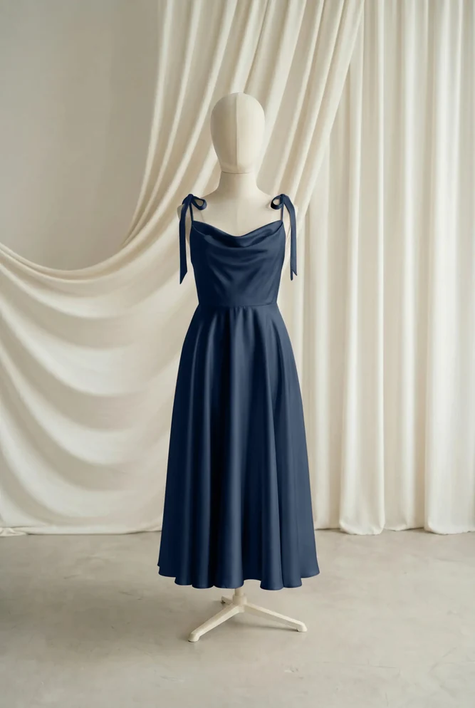 Tilly Navy Junior Bridesmaid Dress by TH&TH