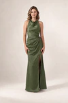Anna Olive satin bridesmaid dress by Tania Olsen — front view
