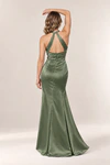 Anna Olive satin bridesmaid dress by Tania Olsen — rear view