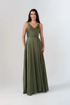 Evone Olive bridesmaid dress by Tania Olsen