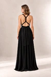 Infinity wrap black bridesmaid dress by Tania Olsen - rear view