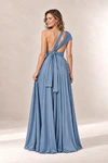 Infinity wrap dusty blue bridesmaid dress by Tania Olsen - rear view