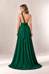 Infinity wrap emerald bridesmaid dress by Tania Olsen - rear view