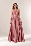 Infinity Wrap Mink bridesmaid dress by Tania Olsen - full-length front