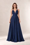 Infinity Wrap Navy bridesmaid dress by Tania Olsen - full-length front