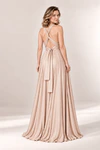 Infinity wrap pearl blush bridesmaid dress by Tania Olsen - rear view