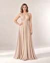 Infinity Wrap Pearl Blush bridesmaid dress by Tania Olsen - full-length front