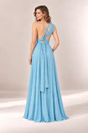 Infinity wrap powder blue bridesmaid dress by Tania Olsen - rear view