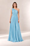 Powder Blue Infinity wrap bridesmaid dress by Tania Olsen - front