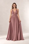 Infinity Wrap Tea Rose bridesmaid dress by Tania Olsen - full-length front