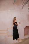 Rialta Black Bridesmaid Dress by Tania Olsen side view