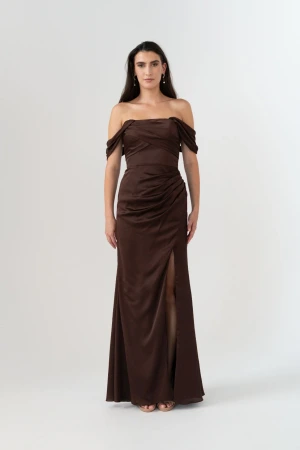 Rialta Chocolate bridesmaid dress by Tania Olsen