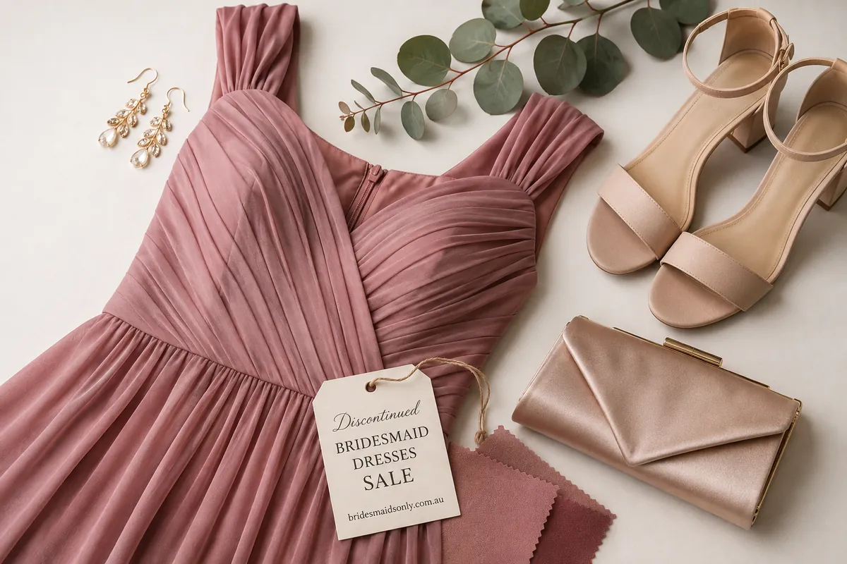discontinued bridesmaid dresses sale — close-up detail