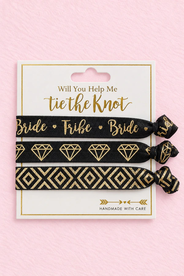Black Gold Bride Tribe Hair Tie Set (3 Piece) Black Gold Bride Tribe Hair Tie Set (3 Piece)