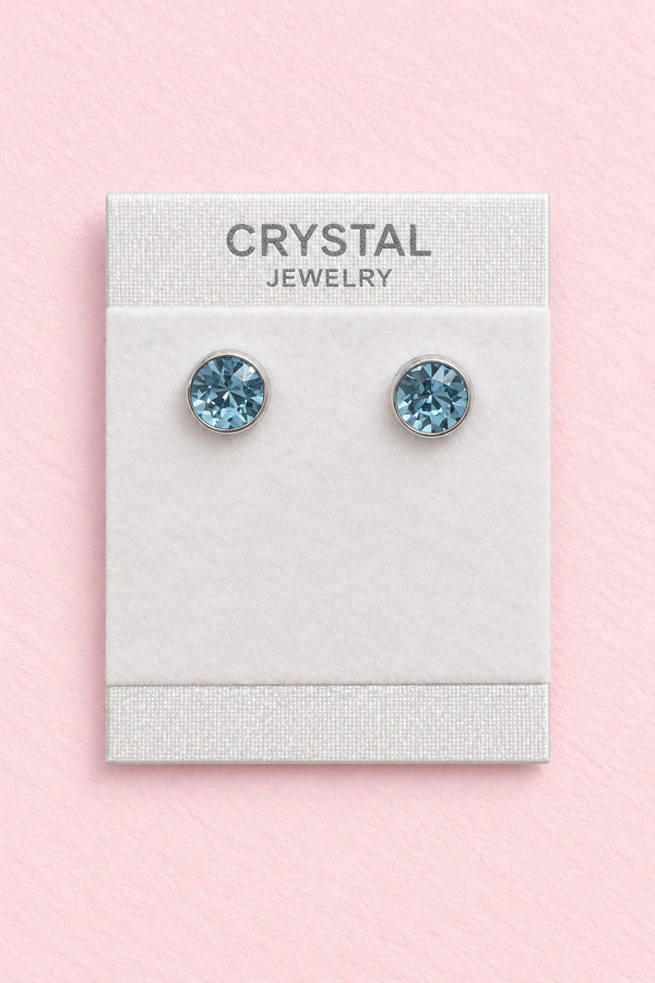 Blue Crystal Stud Bridesmaid Earrings Blue Crystal Stud Bridesmaid Earrings
