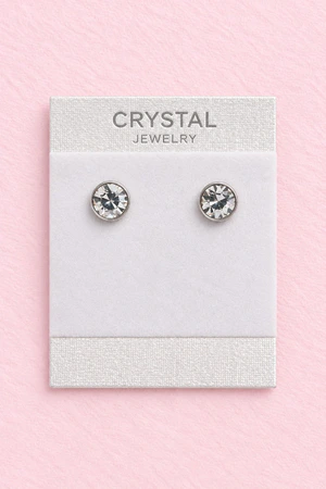 Clear Crystal Stud Bridesmaid Earrings